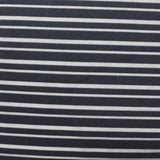 Black Horizontal-Stripe Jersey Knit, Polyester