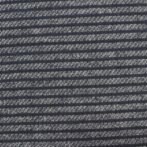 Dark Grey Horizontal-Stripe French Terry, Cotton-Poly, 260 gsm