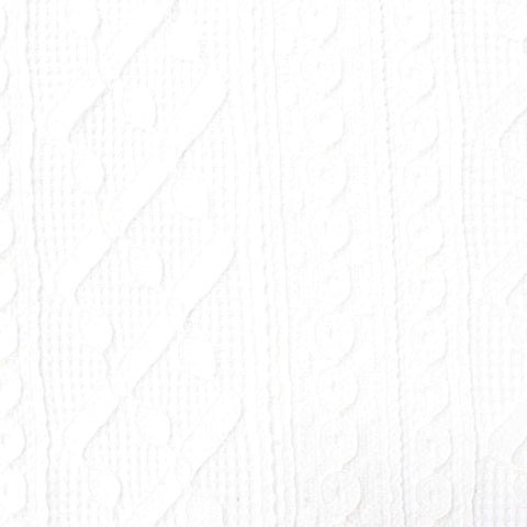 Jacquard Nylon Viscose Stretch Lace Fabric, 120 gsm — White