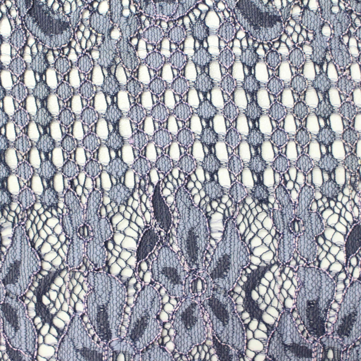 Blue Bold-Floral Lace, Nylon-Viscose