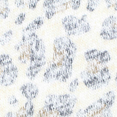 Grey Leopard Jersey Knit, Viscose-Poly