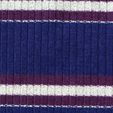 Navy Horizontal-Stripe Rib Knit, Poly-Viscose — texture