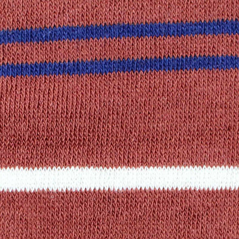 Striped Cotton Polyester French Terry Fabric, 210 gsm, 165 cm — Red