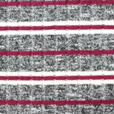 Burgundy Horizontal-Stripe Rib Knit, Poly-Viscose