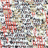 Red Grid Chunky Knit, Poly-Cotton — texture