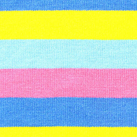 Pink Horizontal-Stripe Jersey Knit, Viscose, 190 gsm