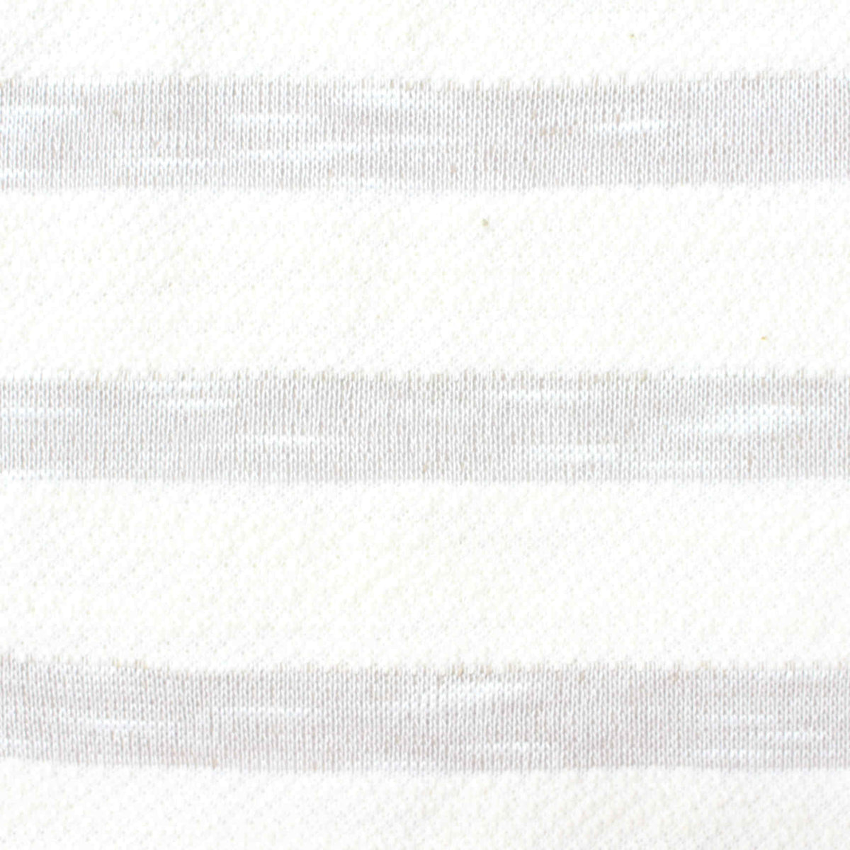 Light Grey Horizontal-Stripe French Terry, Cotton-Poly, 270 gsm