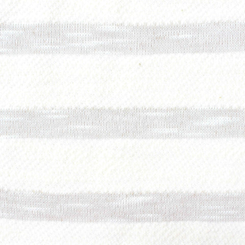 Light Grey Horizontal-Stripe French Terry, Cotton-Poly, 270 gsm