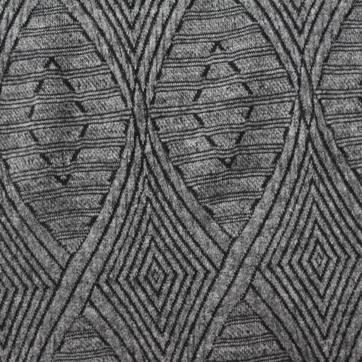 Grey Diamond Jacquard, Poly-Viscose