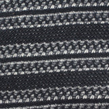 Black Horizontal-Stripe Chunky Knit, Poly-Viscose