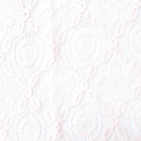 Light Pink Floral Lace, Nylon, 110 gsm