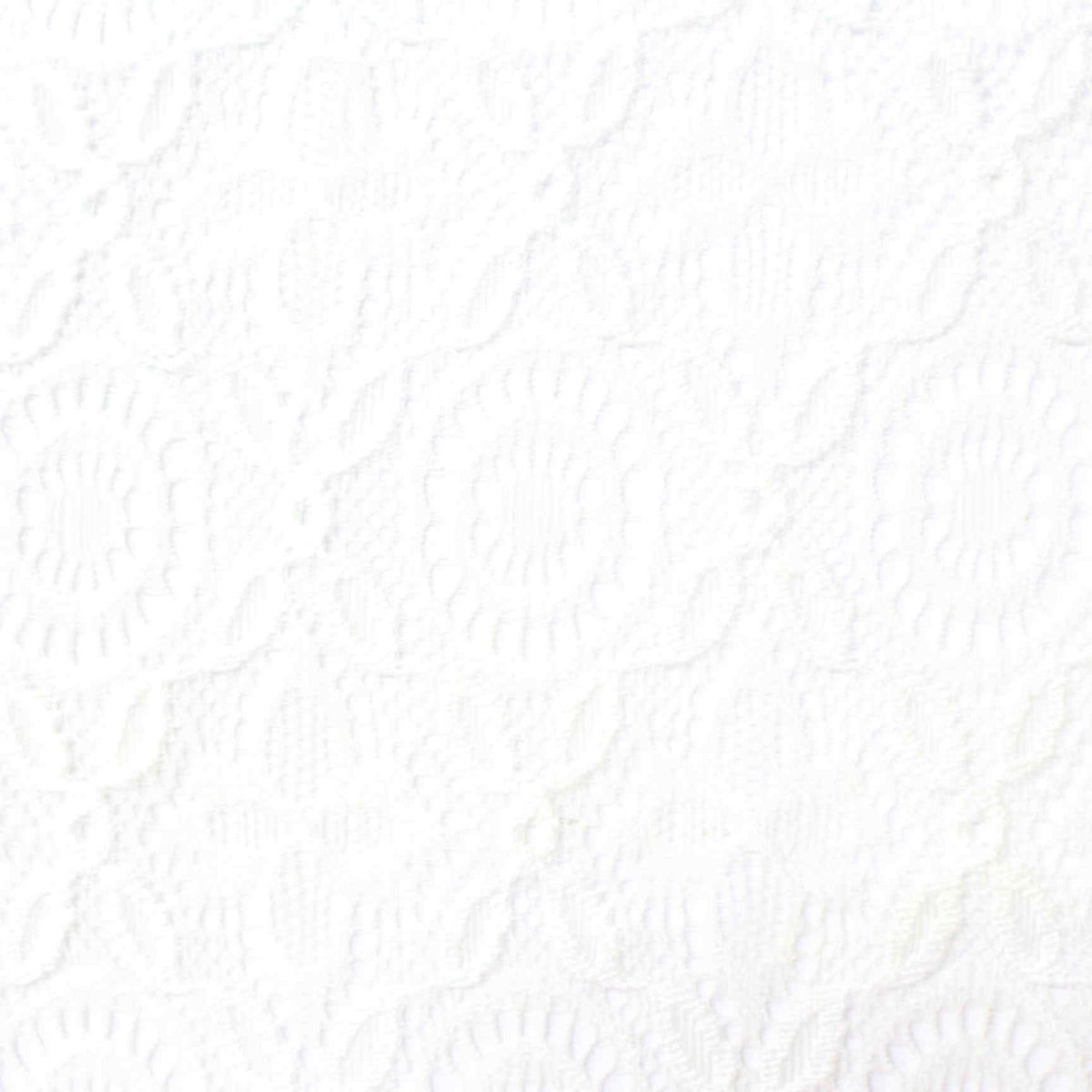 White Tone-on-Tone Floral Lace, Nylon, 110 gsm