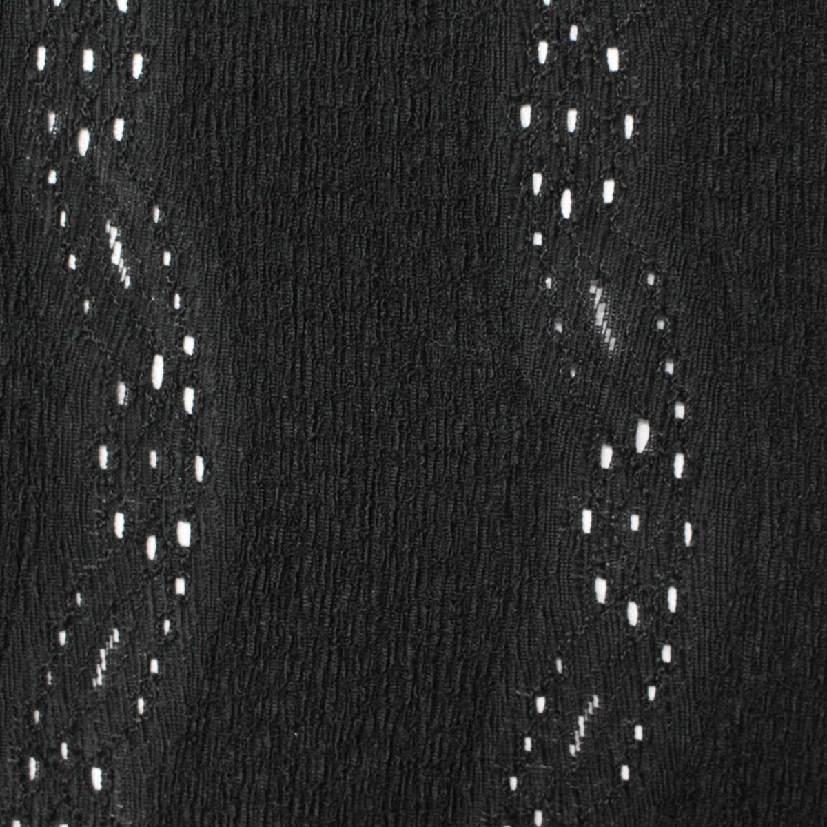 Black Wavy-Line Crepe, Polyester