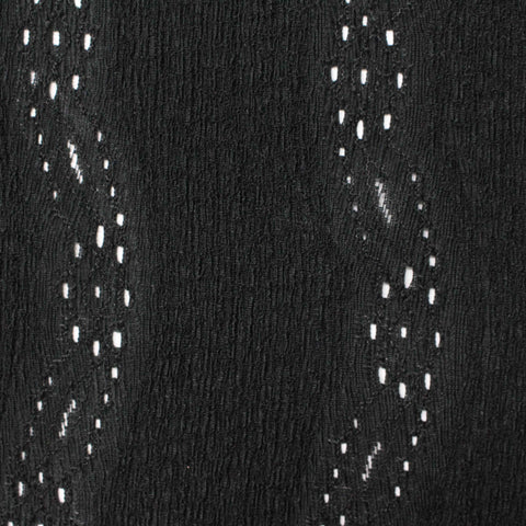 Black Wavy-Line Crepe, Polyester