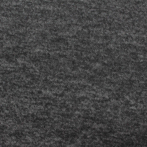 Dark Grey Heathered-Marl Interlock Knit, Poly-Viscose, 245 gsm