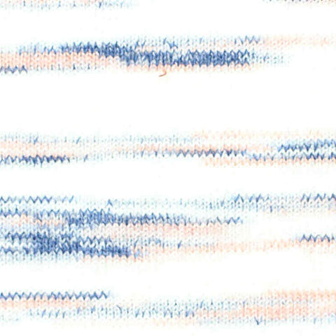 Blue Horizontal-Stripe Chunky Knit, Poly-Viscose, 250 gsm