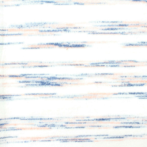 Blue Horizontal-Stripe Chunky Knit, Poly-Viscose, 250 gsm
