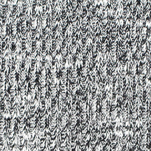 Black Marl Rib Knit, Viscose-Poly, 295 gsm
