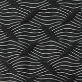 Black Wavy-Line Jacquard, Polyester