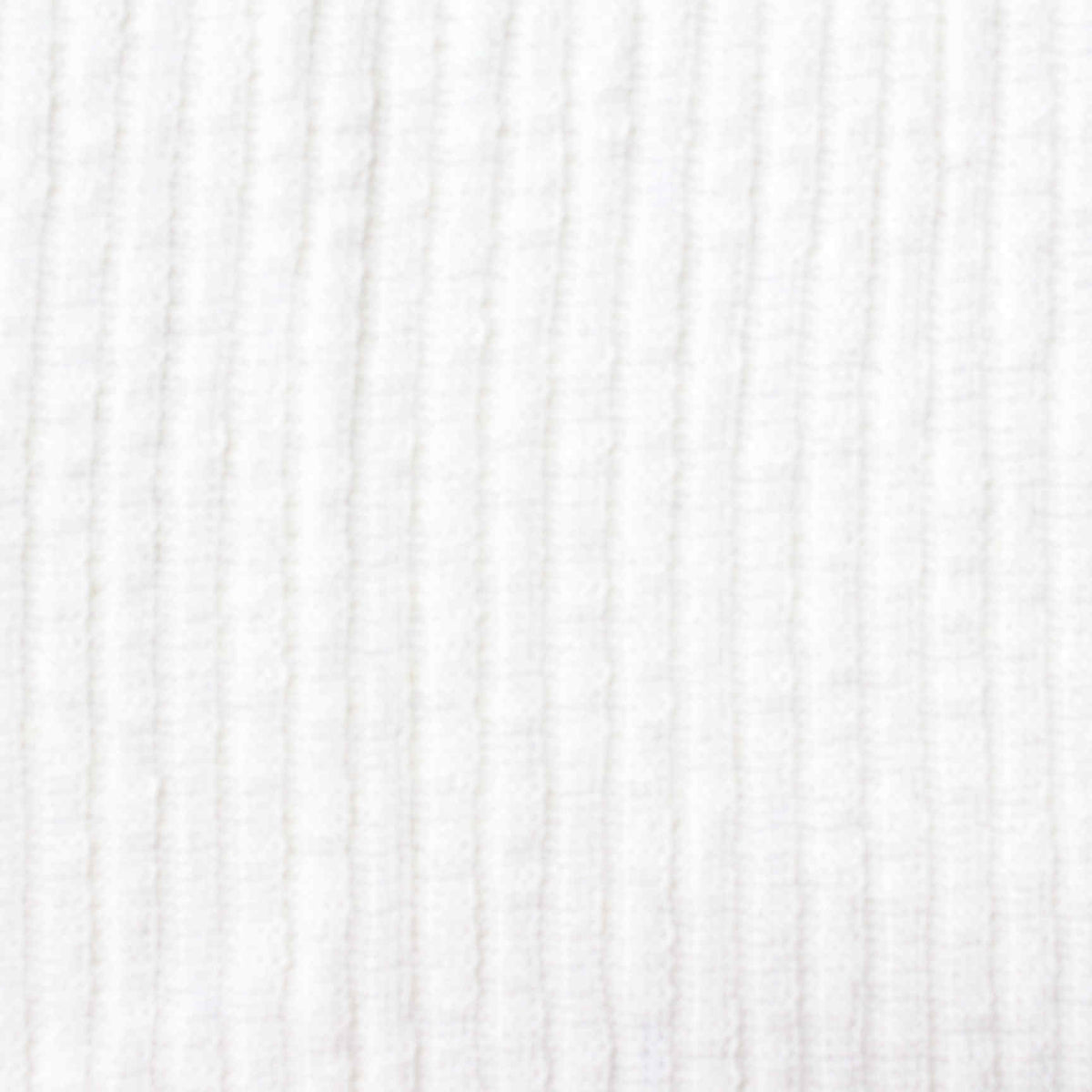 Cotton Polyester Stretch Rib Knit Fabric, 155 gsm — White