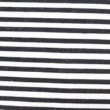 Black Horizontal-Stripe French Terry, Poly-Viscose