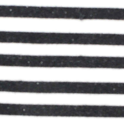 Black Horizontal-Stripe French Terry, Poly-Viscose, 274 gsm