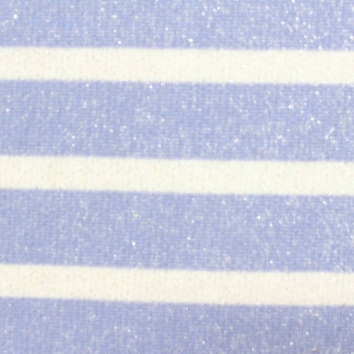 Light Blue Horizontal-Stripe French Terry, Cotton-Poly