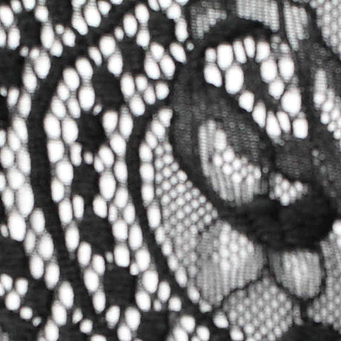 Black Floral Lace, Nylon, 125 gsm