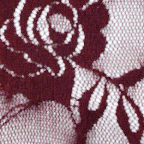 Burgundy Floral Lace, Nylon