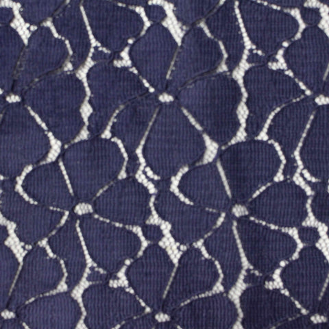 Navy Floral Lace, Nylon, 171 gsm