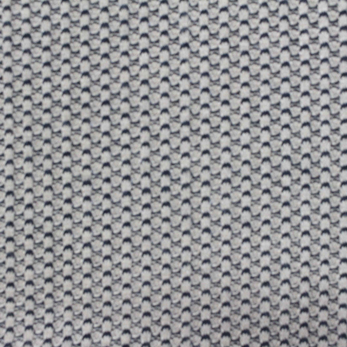 Navy Geometric Waffle Knit, Poly-Viscose