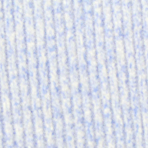 Light Blue Marl Rib Knit, Viscose-Poly, 200 gsm
