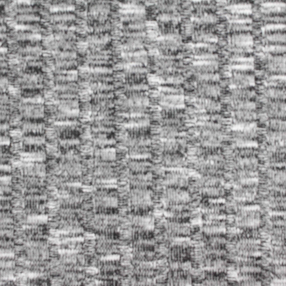 Grey Heather Rib Knit, Polyester, 225 gsm