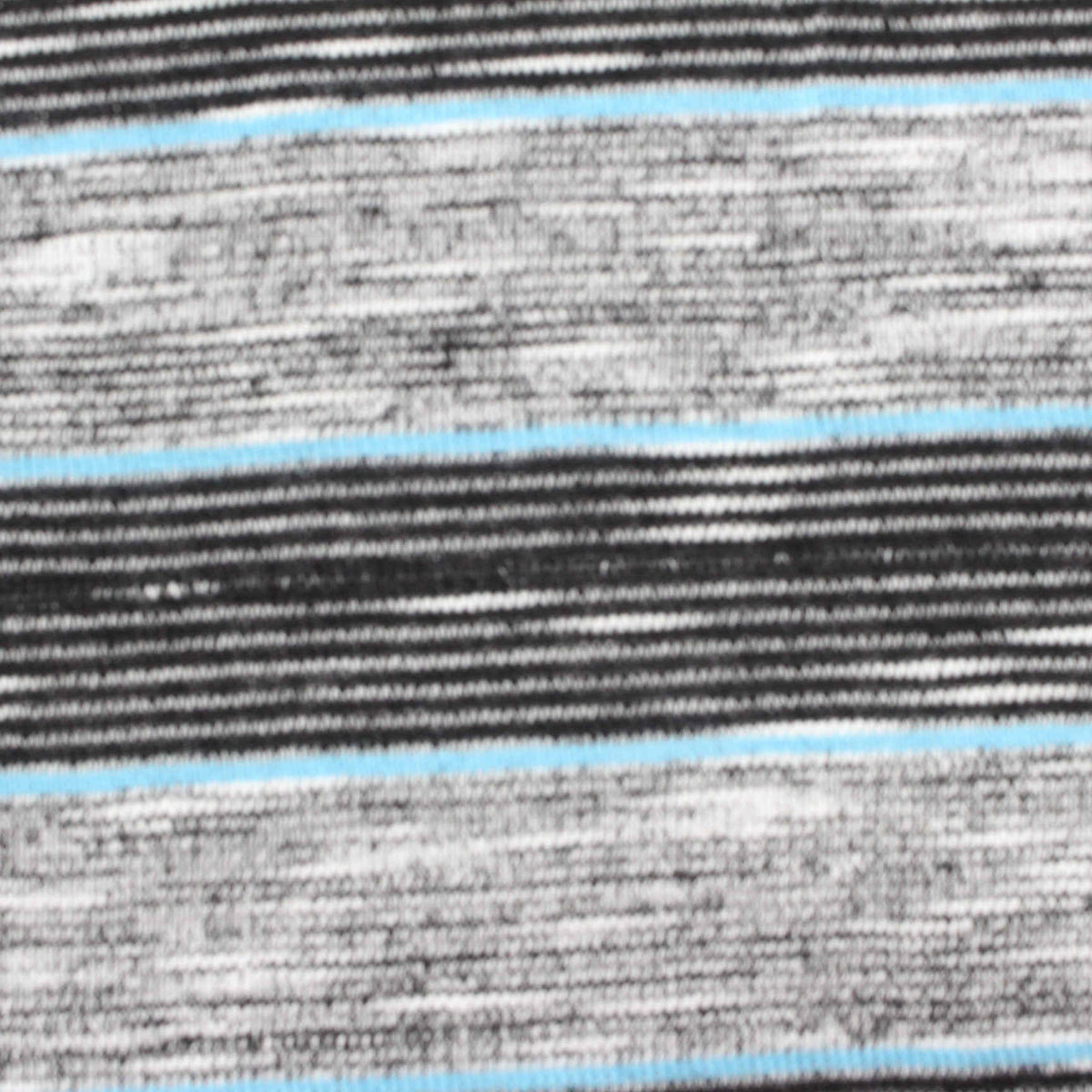 Black Horizontal-Stripe Knit, Polyester, 195 gsm