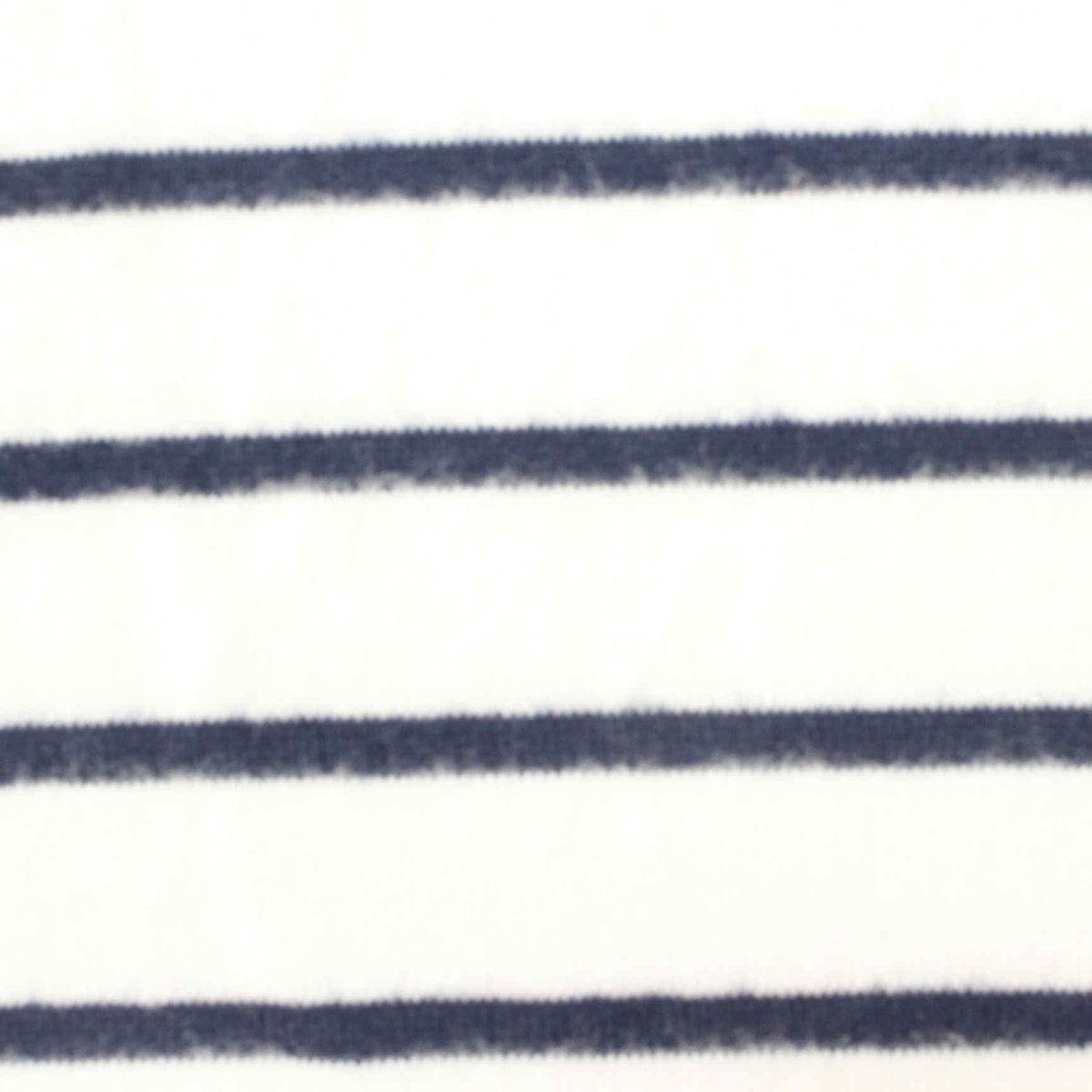 Navy Horizontal-Stripe Chunky Knit, Viscose-Poly, 220 gsm
