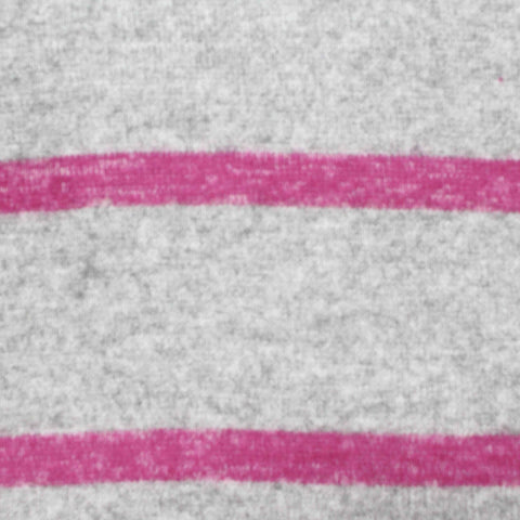 Pink Horizontal-Stripe Chunky Knit, Viscose-Poly, 200 gsm