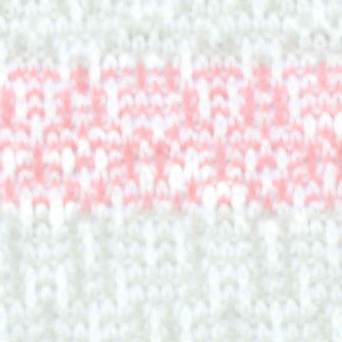 Pink Horizontal-Stripe Chunky Knit, Viscose-Poly, 125 gsm