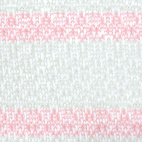 Pink Horizontal-Stripe Chunky Knit, Viscose-Poly, 125 gsm