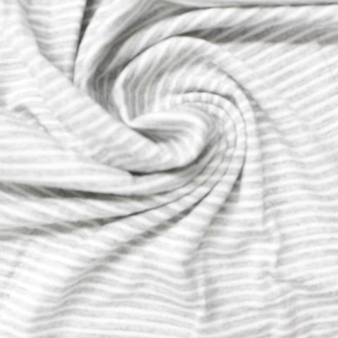 Light Grey Horizontal-Stripe Knit, Viscose