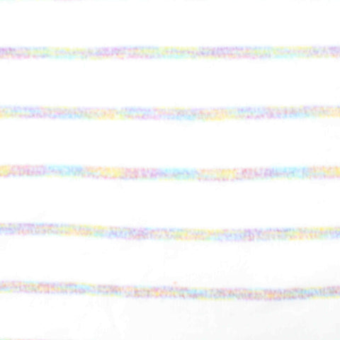White Rainbow Jersey Knit, Cotton