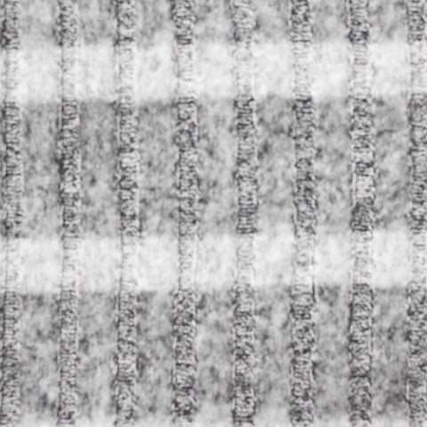 Dark Grey Horizontal-Stripe Rib Knit, Poly-Viscose, 200 gsm