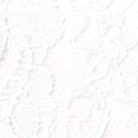 White Floral Lace, Polyester, 125 gsm