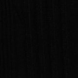 Black Vertical-Stripe Rib Knit, Polyester