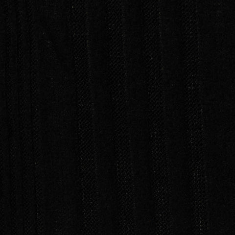 Black Vertical-Stripe Rib Knit, Polyester, 198 gsm