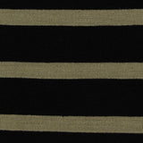 Black Horizontal-Stripe Jersey Knit, Viscose