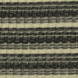 Black Horizontal-Band Rib Knit, Poly-Cotton