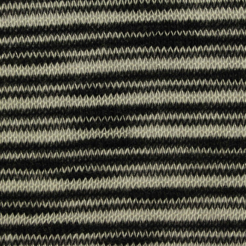 Black Horizontal-Stripe Chunky Knit, 180 gsm, 150 cm