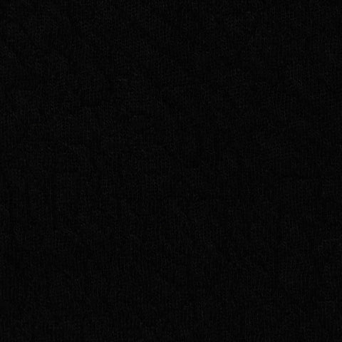 Jacquard Polyester Stretch Knit Fabric, 280 gsm, 150 cm — Black
