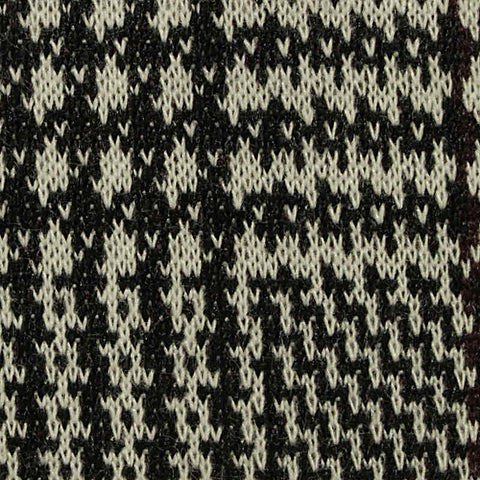 Black Houndstooth Jacquard, Poly-Viscose, 246 gsm