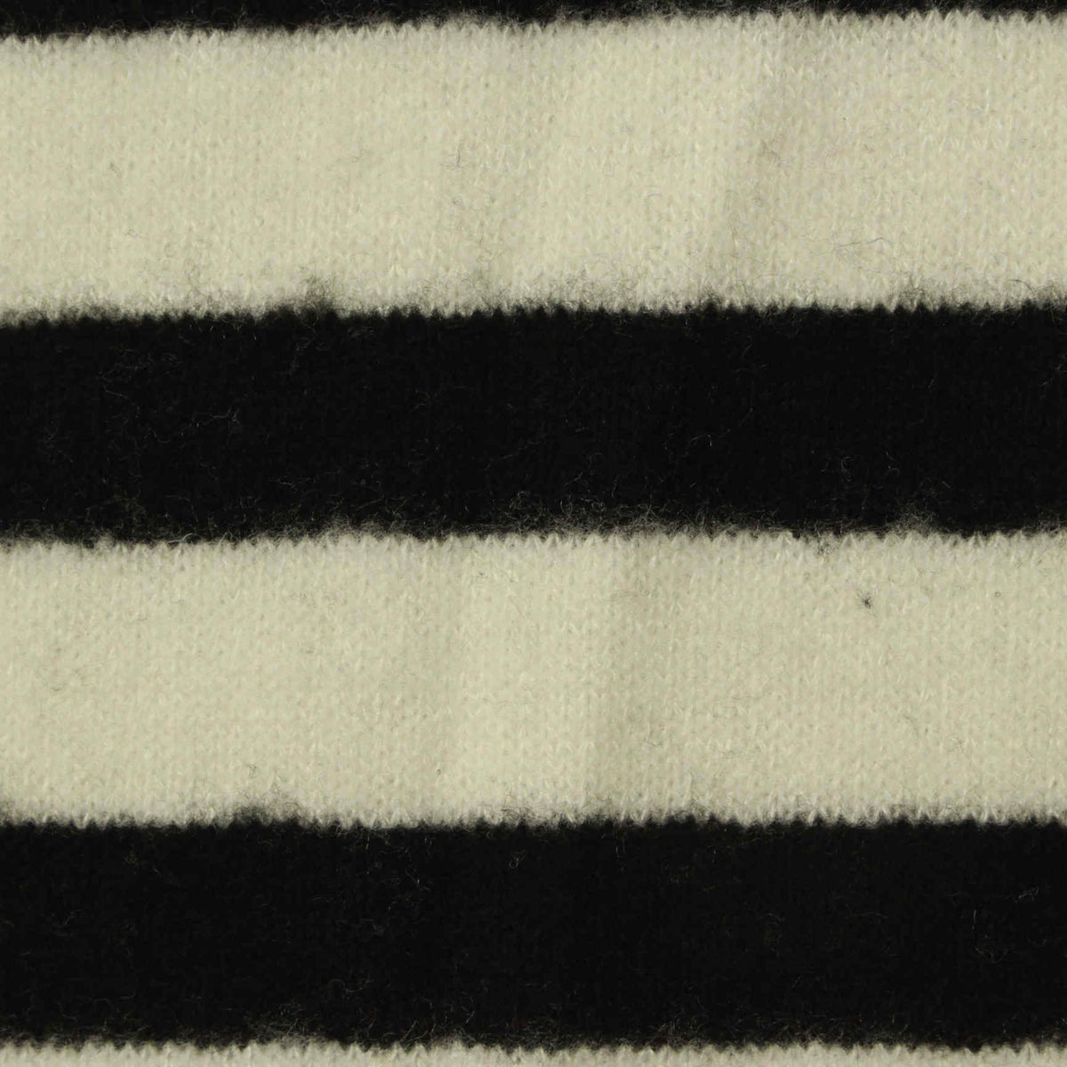 Black Horizontal-Stripe Jersey Knit, Viscose-Poly, 235 gsm